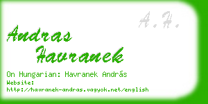andras havranek business card